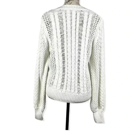360 Acrylic White Crewneck Sweater- NWOT - Picture 1 of 5